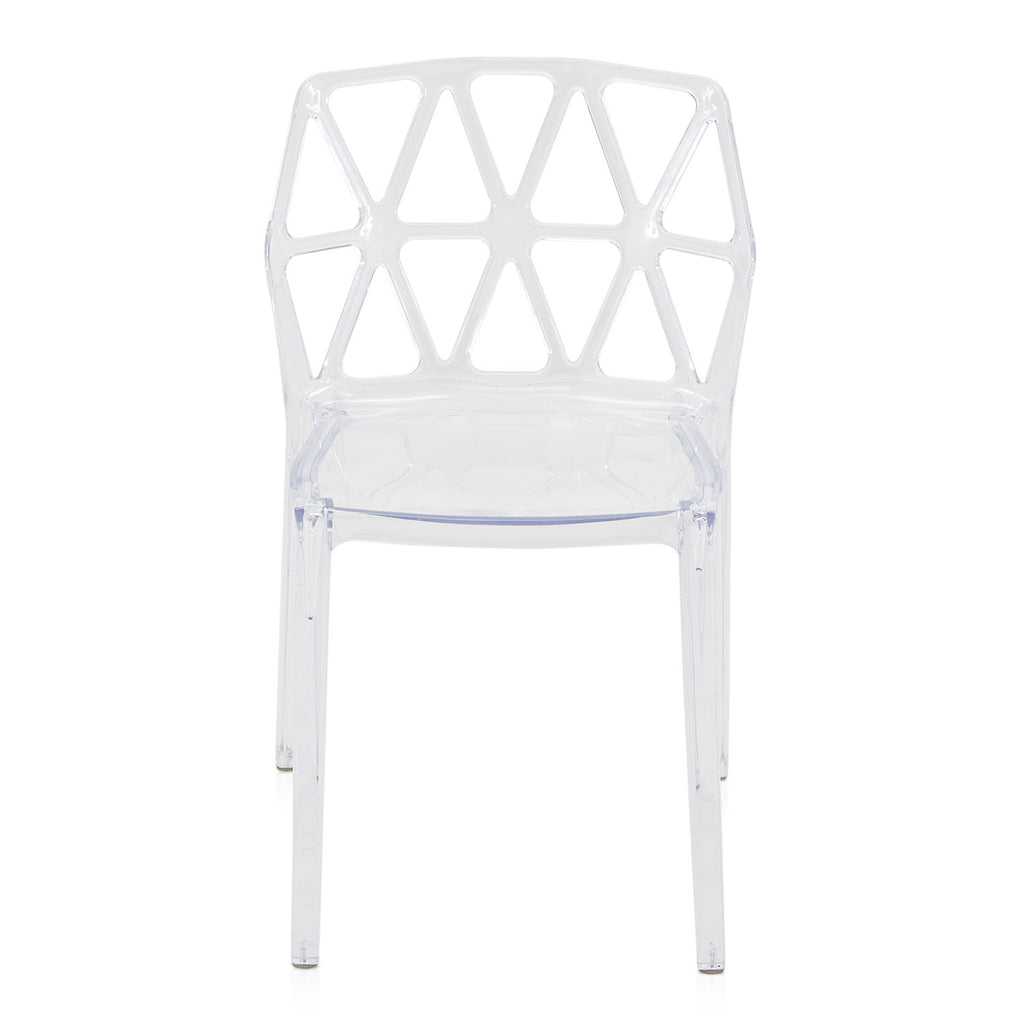 Lucite Clear Geometric Side Chair