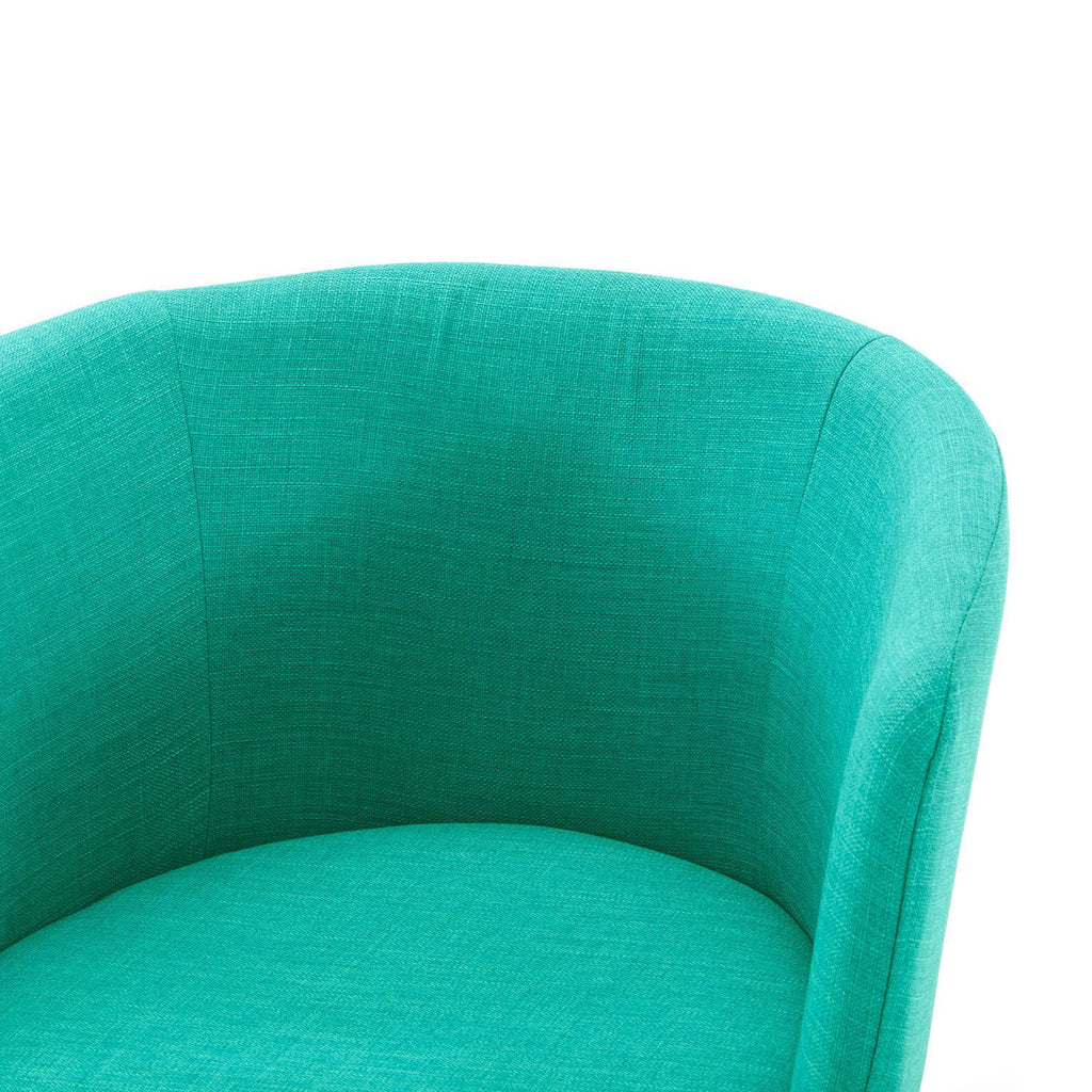 Teal Bucket Rolling Office Chair
