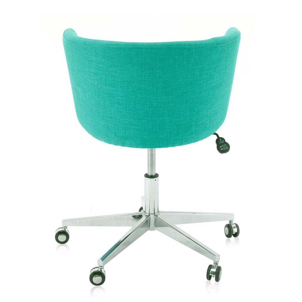 Teal Bucket Rolling Office Chair