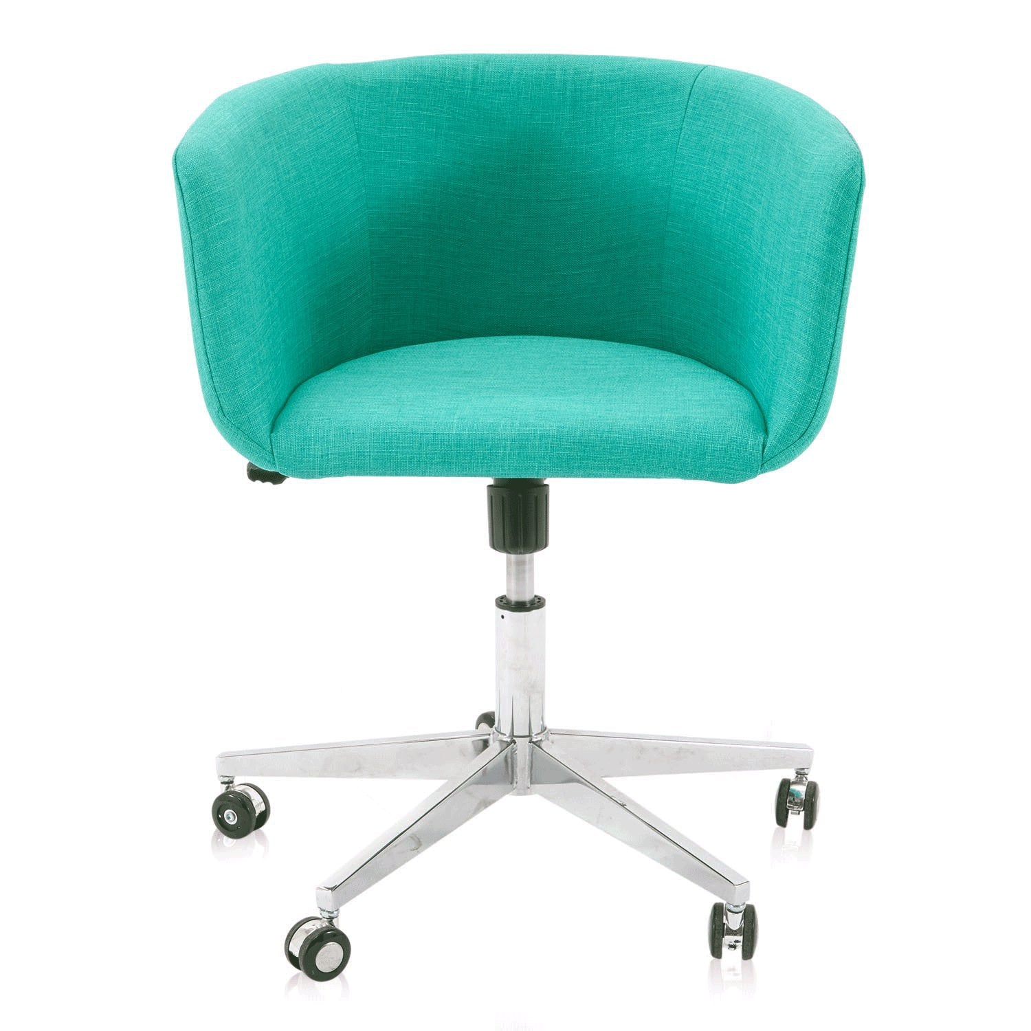 Teal Bucket Rolling Office Chair - Gil & Roy Props