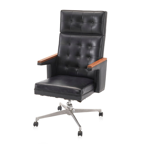 Black Tufted Executive Arm Chair