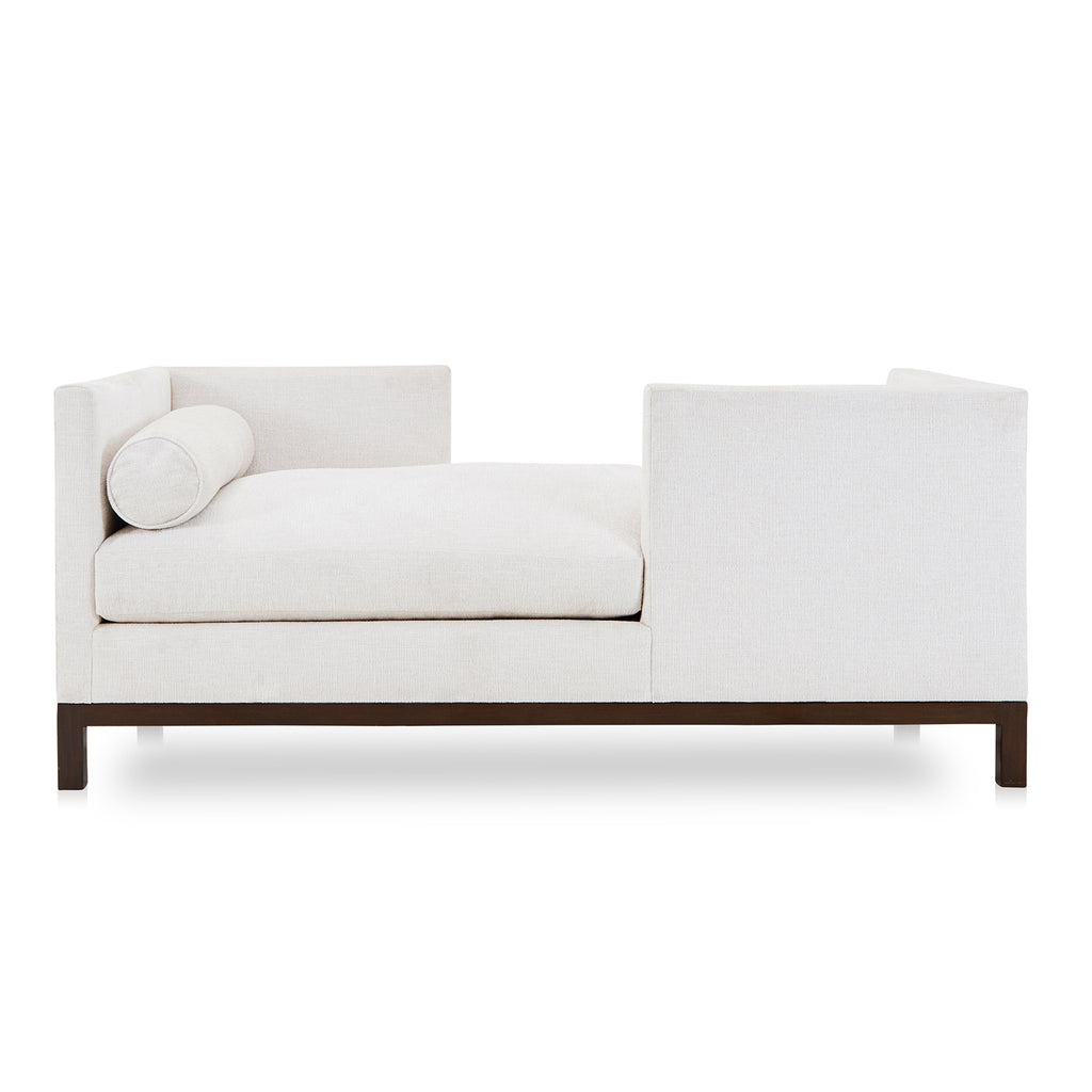 Cream Textured Fabric Double-Sided Sofa