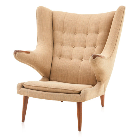 Papa Bear Wingback Lounge Chair - Tan