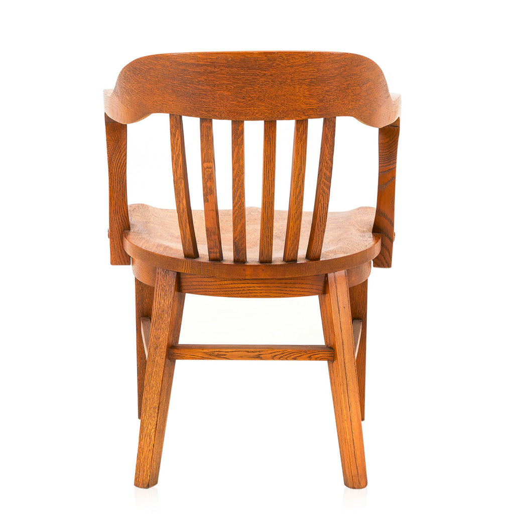 Wood Curved Arm Chair