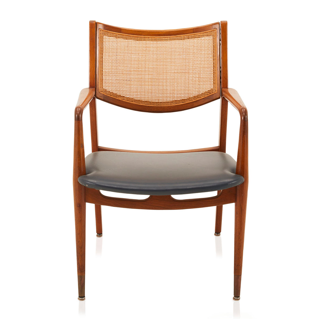 Mid-Century Cane Dining Arm Chair