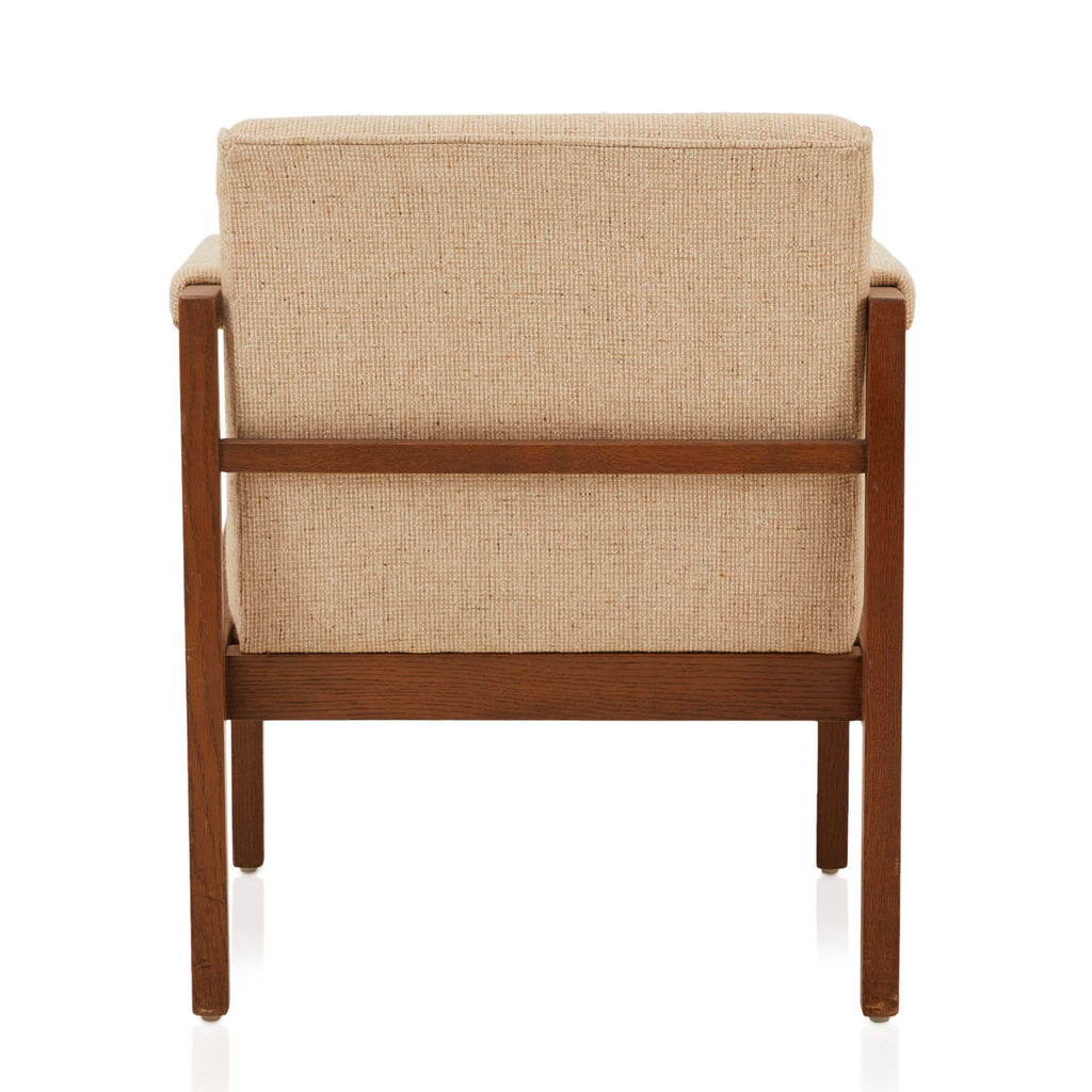 Tan Upholstered Office Arm Chair