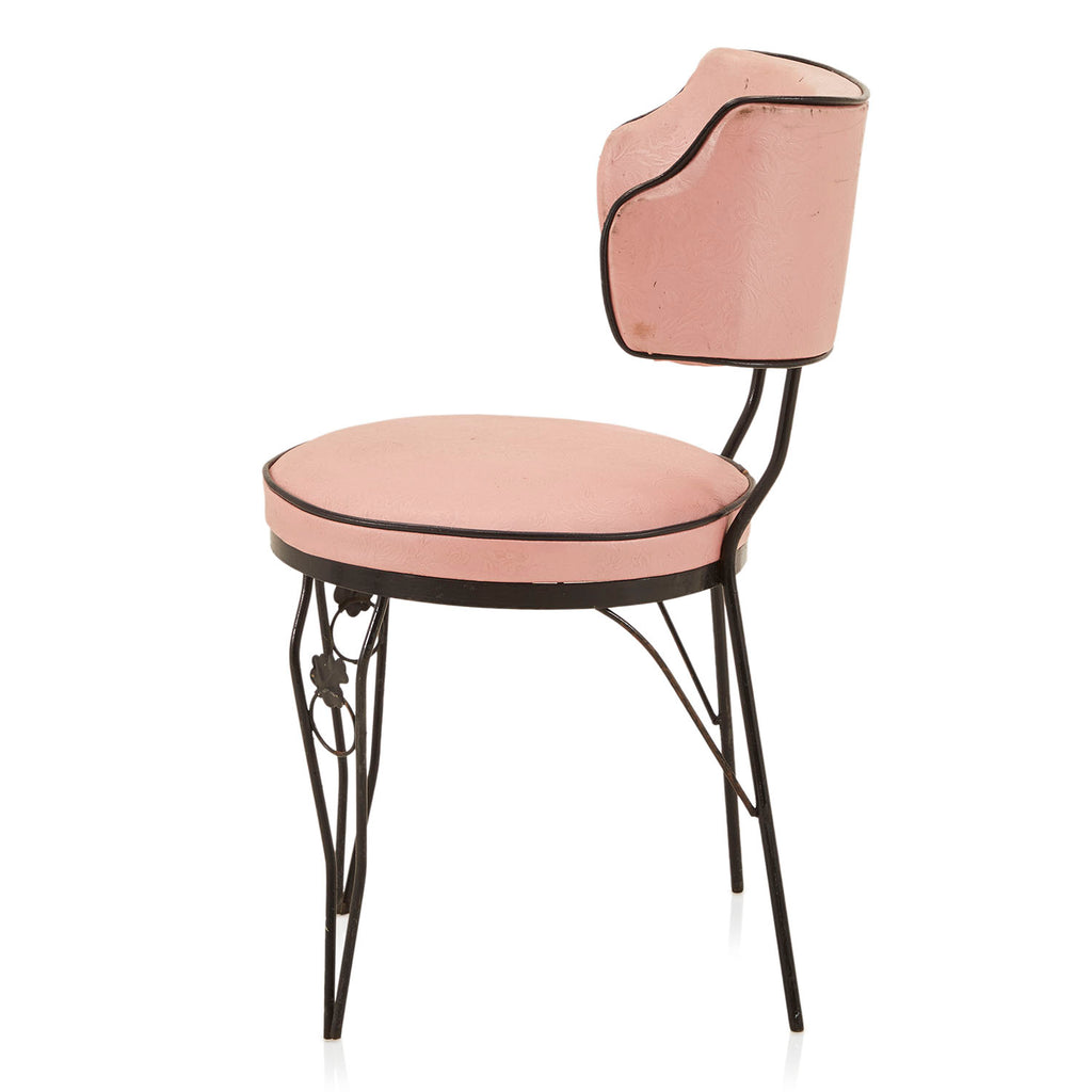 Pink 1950's Vinyl Side Chair