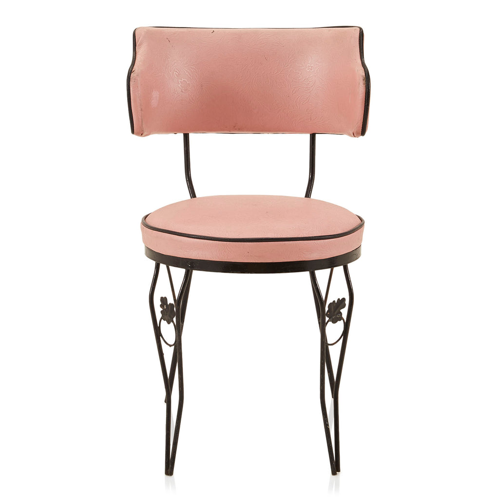 Pink 1950's Vinyl Side Chair