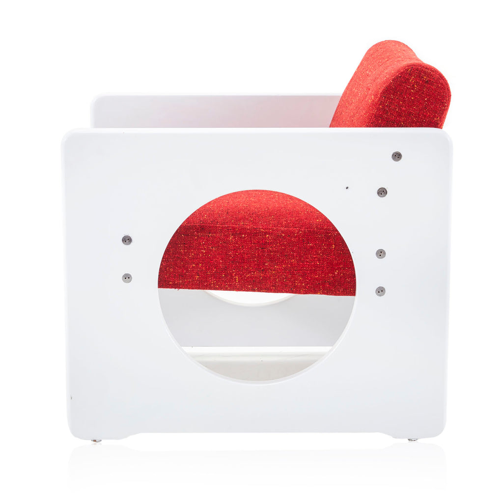 Red & White Mod Lounge Chair