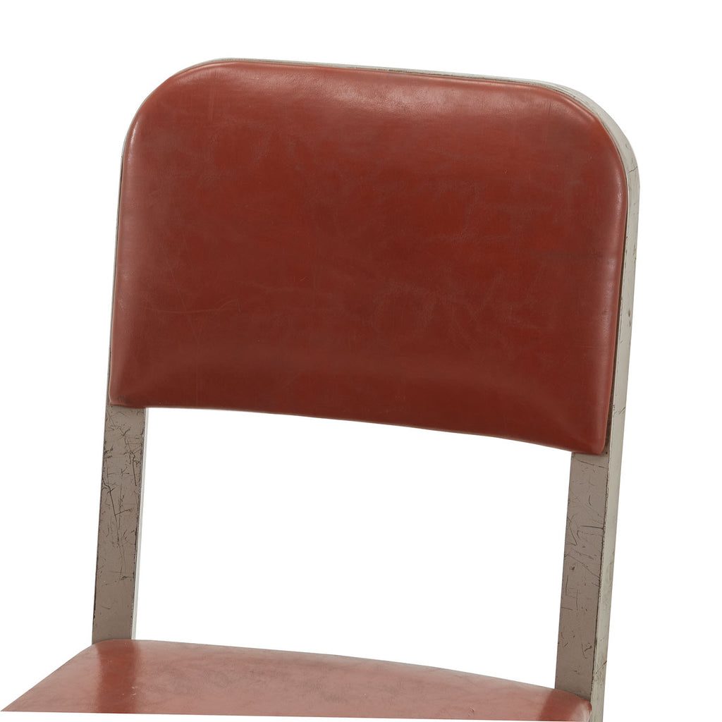 Brown Vinyl Vintage Side Chair