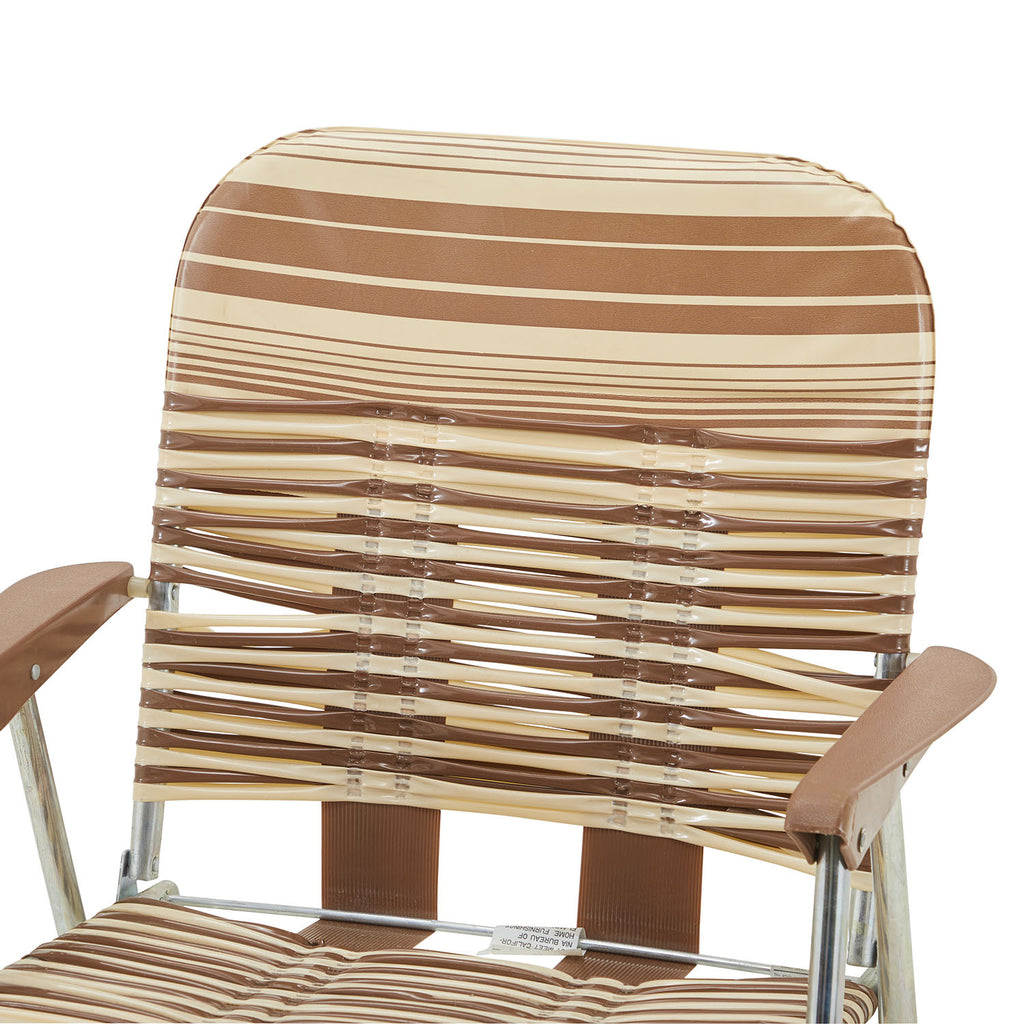 Brown and Tan Vintage Folding Chair