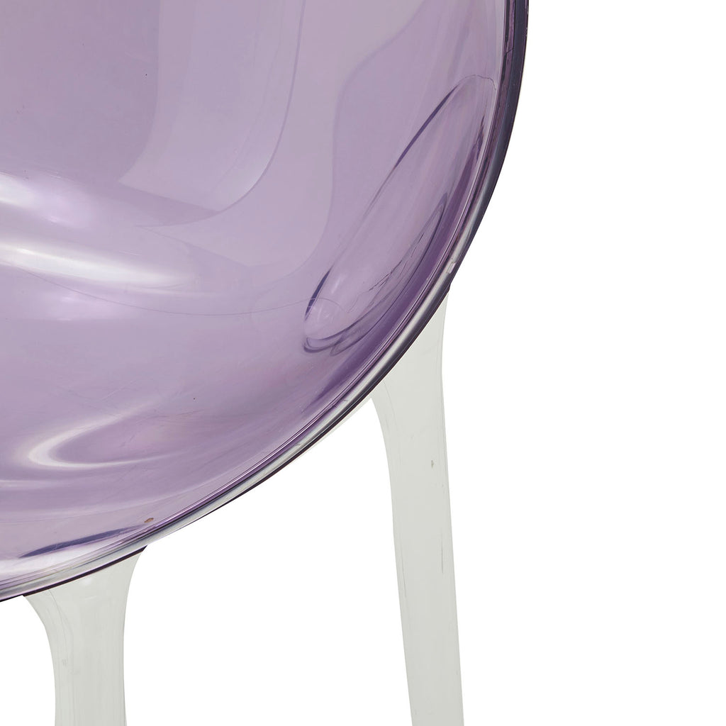 Round Purple Lucite Dining Chair