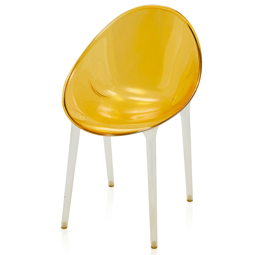 Round Yellow Modern Lucite Dining Chair