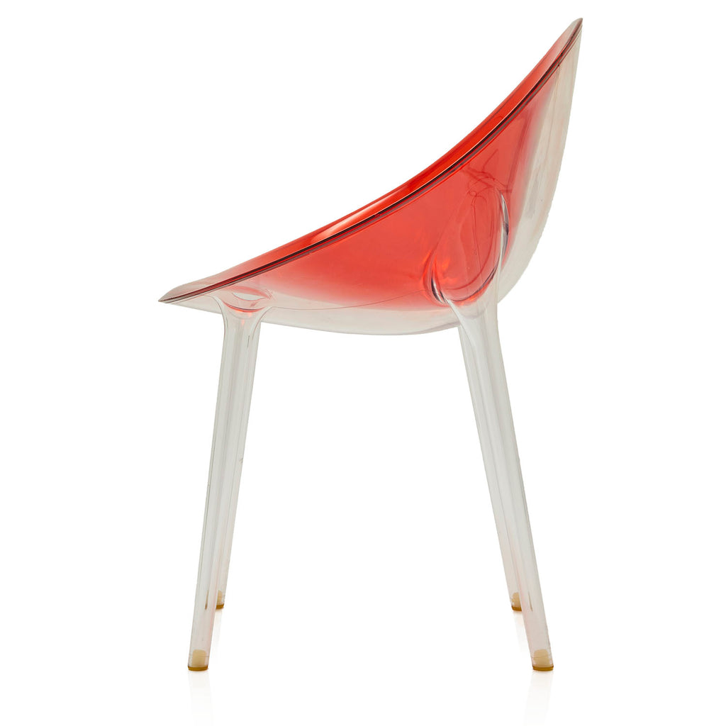 Round Red Lucite Dining Chair