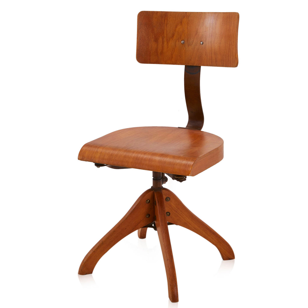 Wood Swivel Desk Chair