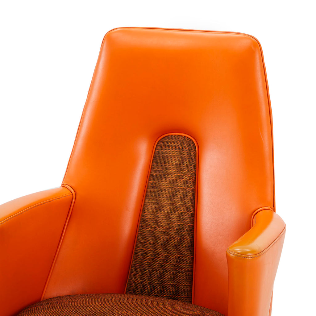 Orange & Brown Retro Vinyl Armchair