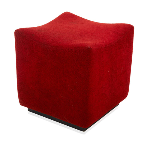 Red Cube Ottoman