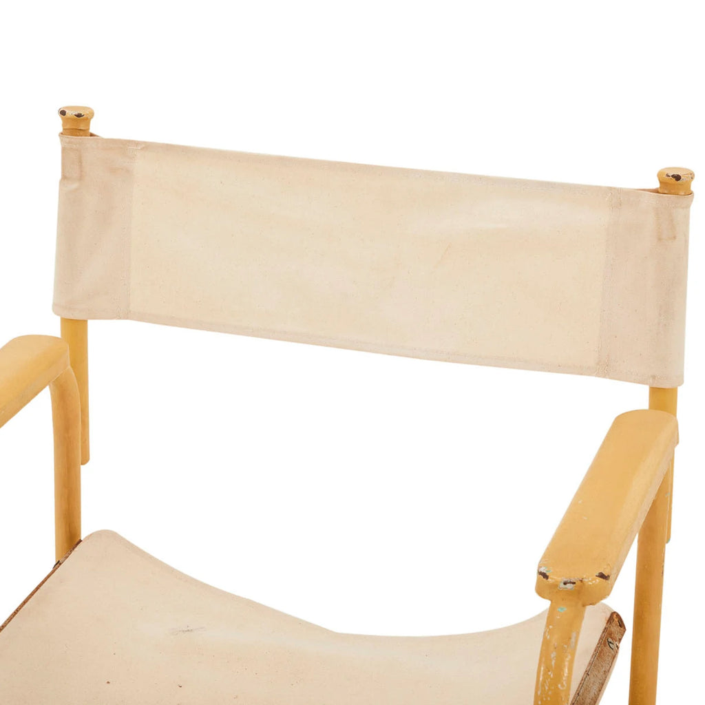 White & Cream Metal Frame Director's Chair