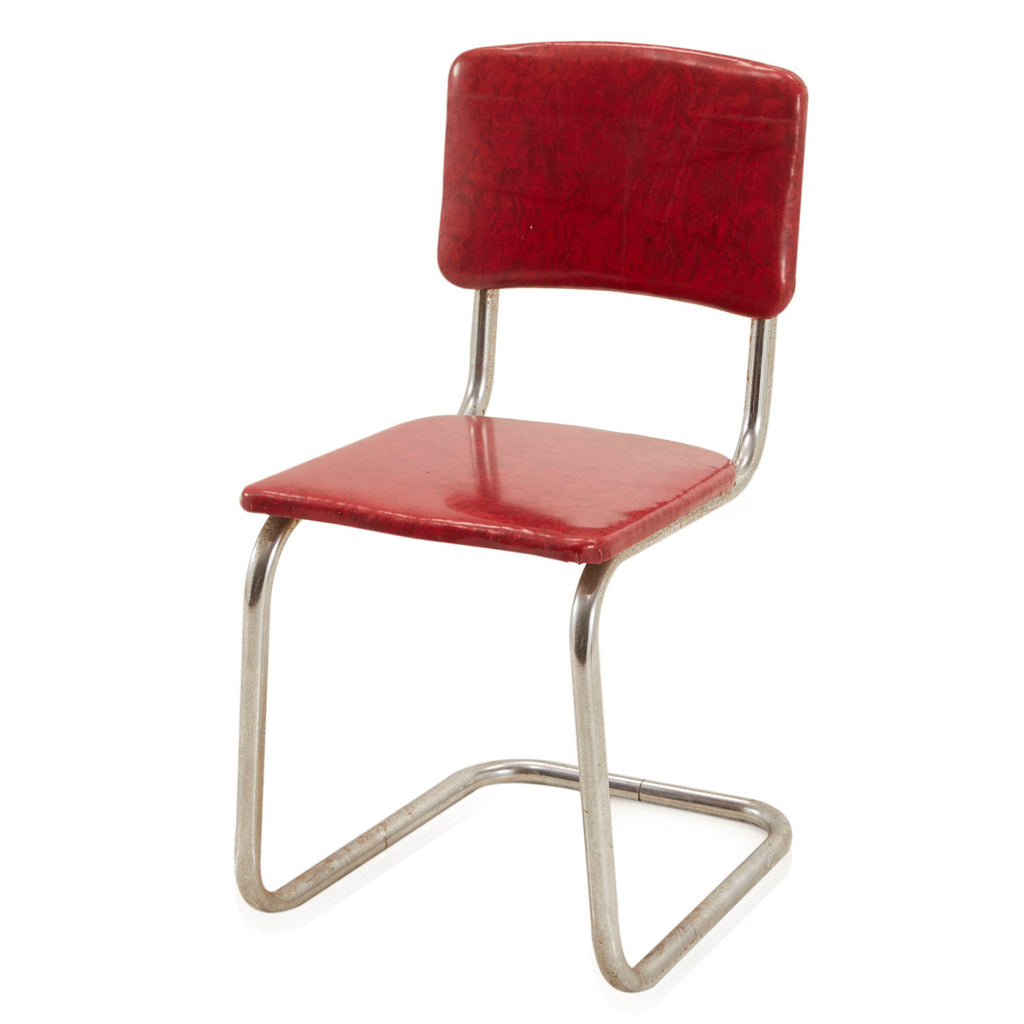 Red Vinyl Side Chair