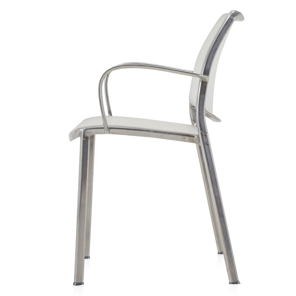 Silver & White Cafe Arm Chair