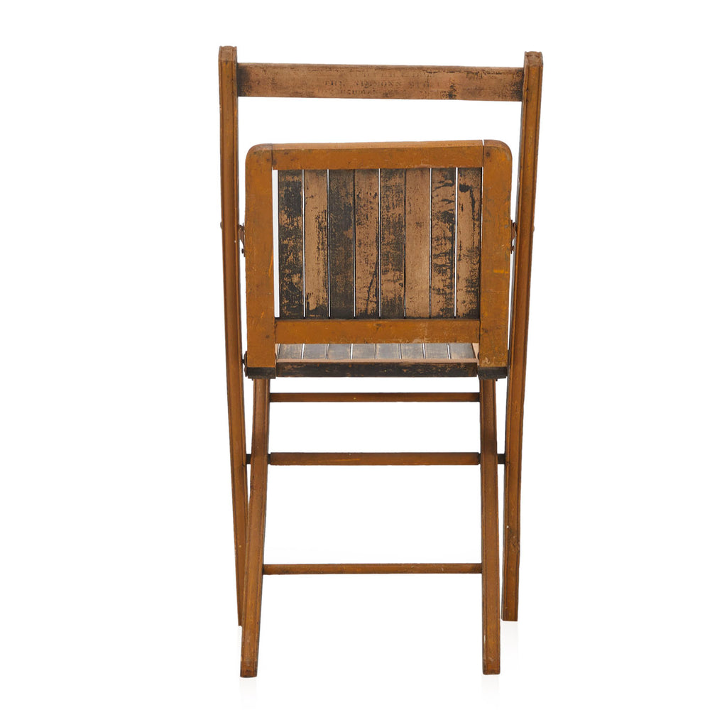 Wood Rustic Folding Card Table Chair