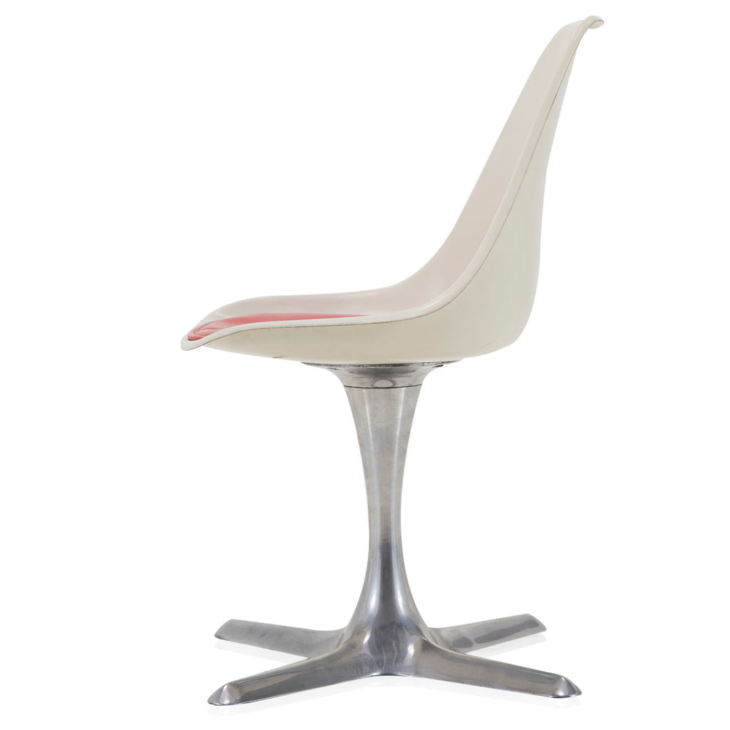 White & Silver Tulip Side Chair