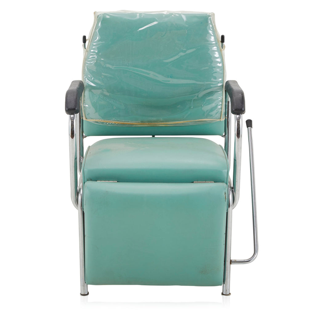 Green Mint Vinyl Beauty Shop Recliner Chair