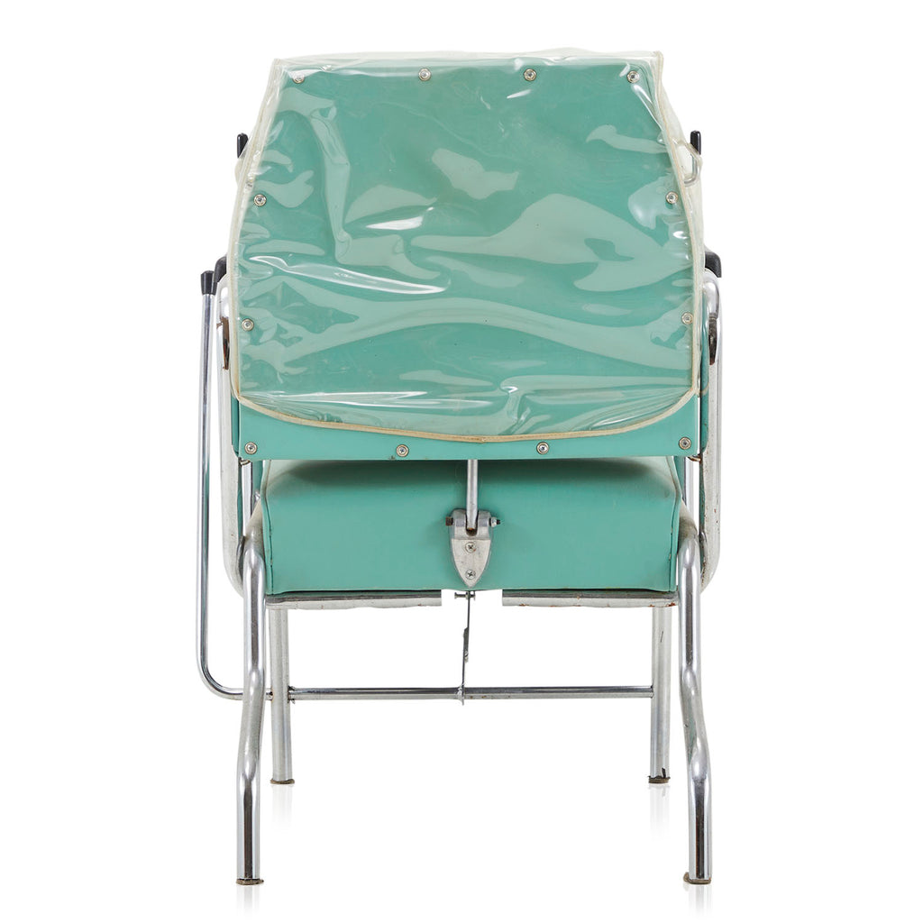 Green Mint Vinyl Beauty Shop Recliner Chair