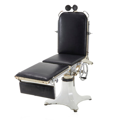 Black Leather & Chrome Vintage Dentist Chair