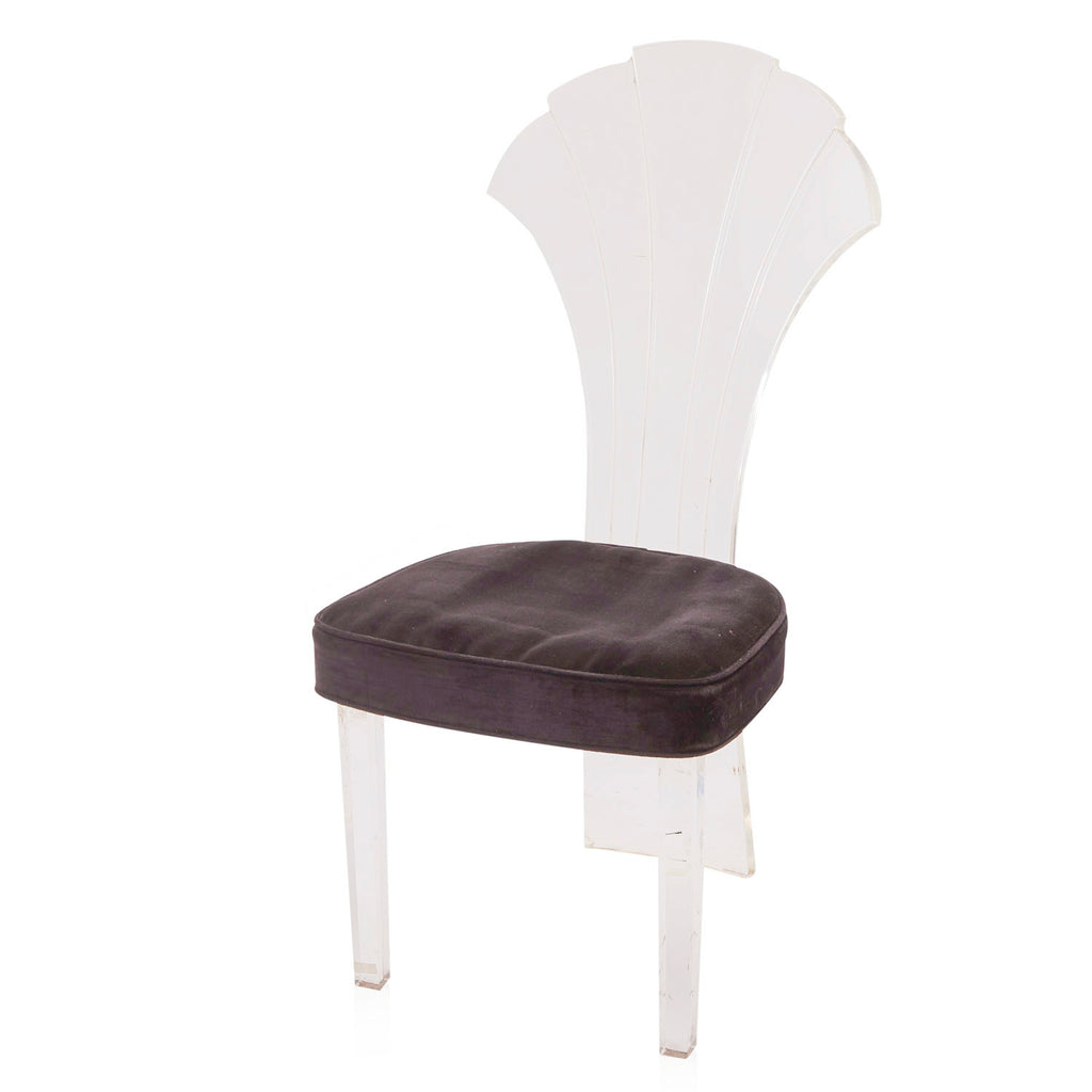 Lucite Fan Back Dining Chair