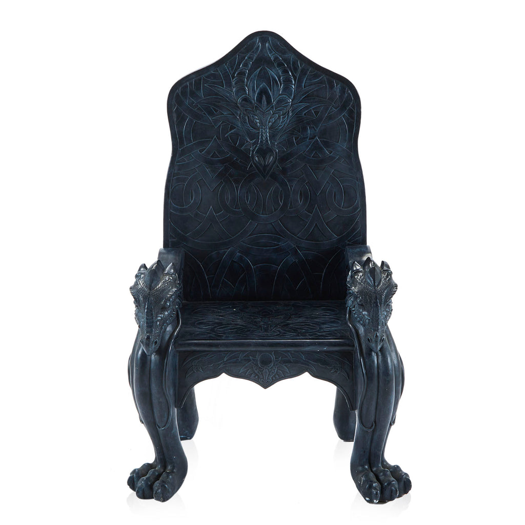 Black Carved Dragon Throne