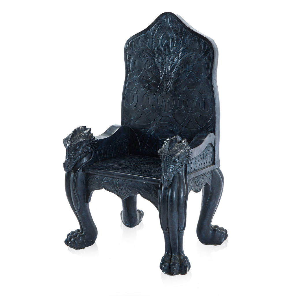 Black Carved Dragon Throne