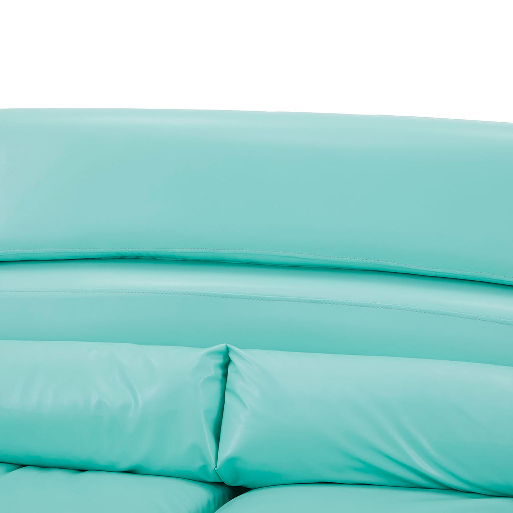 Blue Turquoise Futuristic Leather Couch