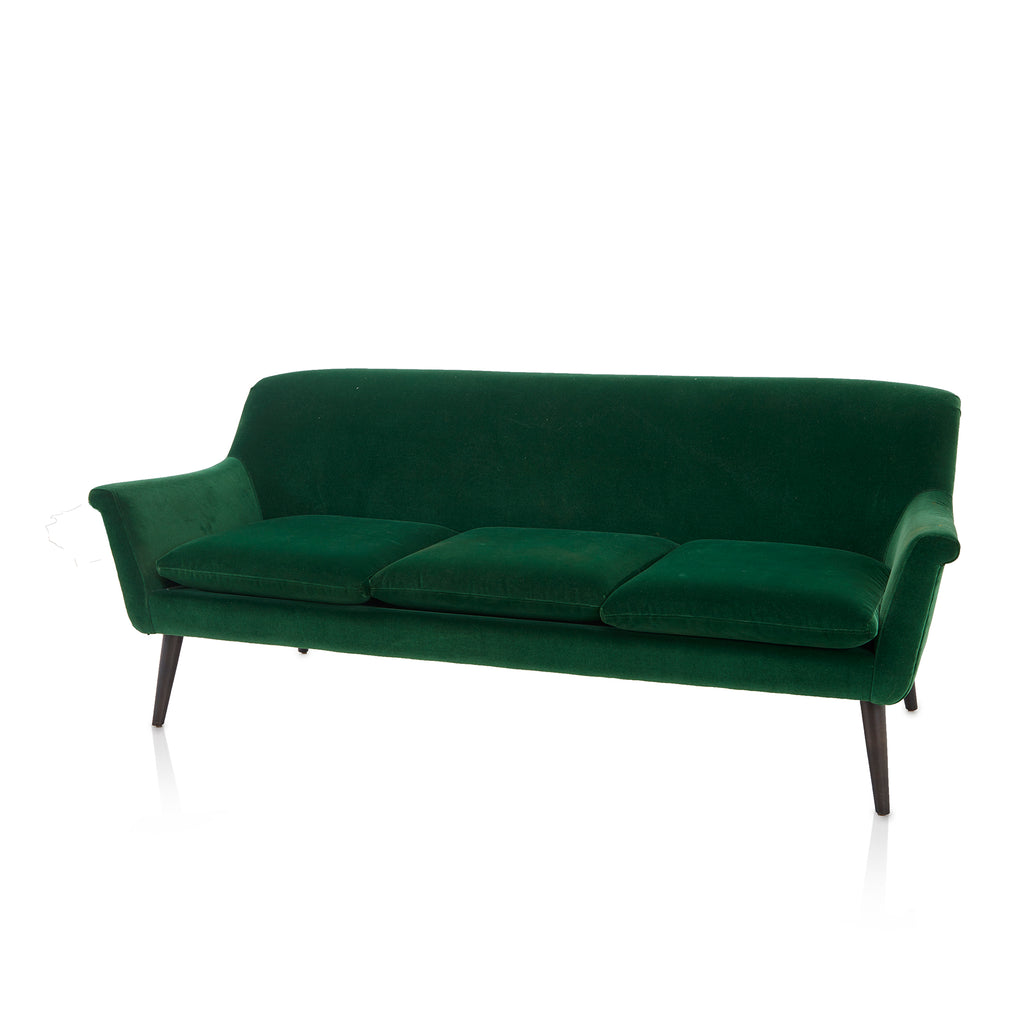 Dark Green Velvet Modern Sofa