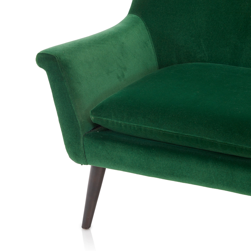 Dark Green Velvet Modern Sofa