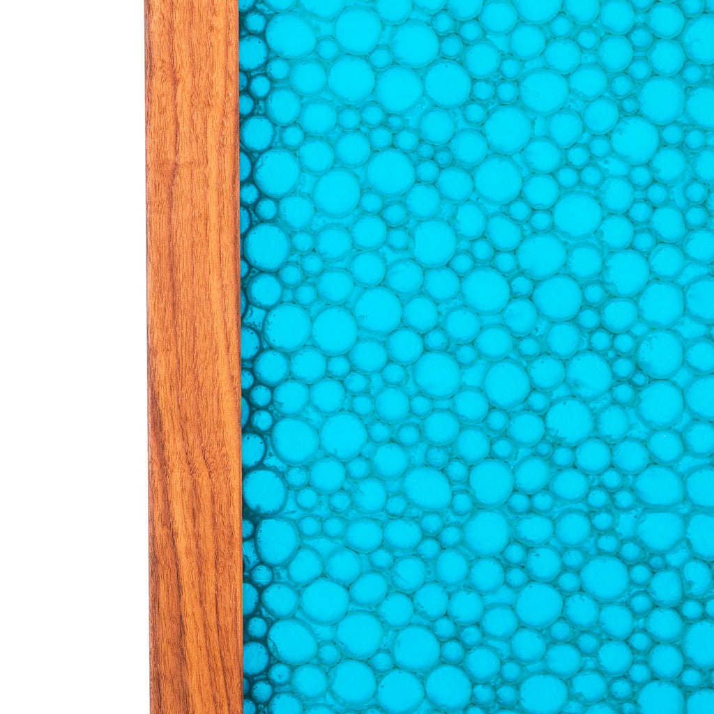 Turquoise Bubble Pattern Room Divider