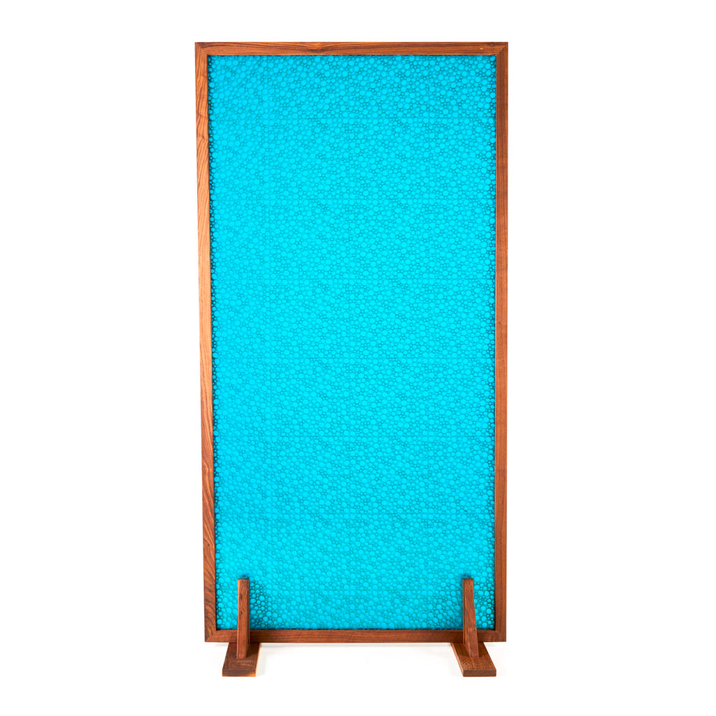 Turquoise Bubble Pattern Room Divider