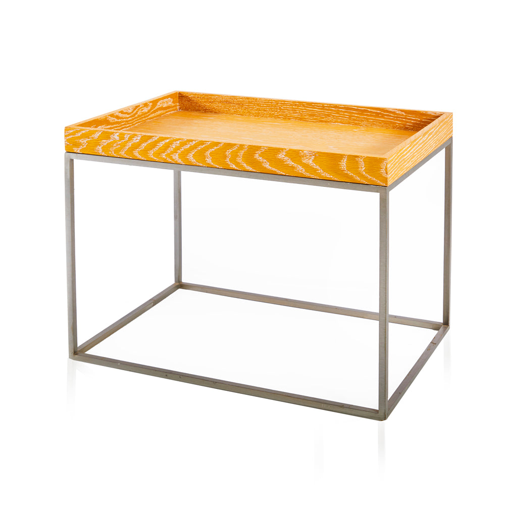 Wood Tray Side Table - Short