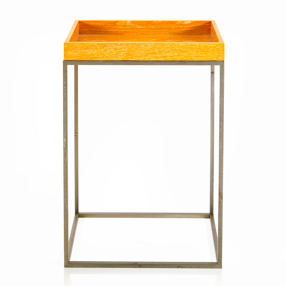 Wood Tray Side Table - Tall 2