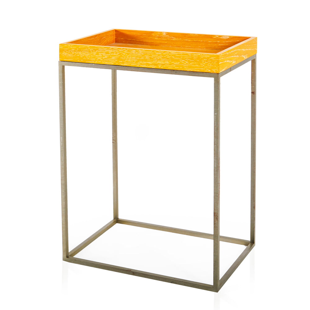 Wood Tray Side Table - Tall 2