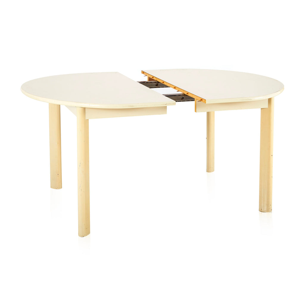 Off-White Lacquer Oval Dining Table