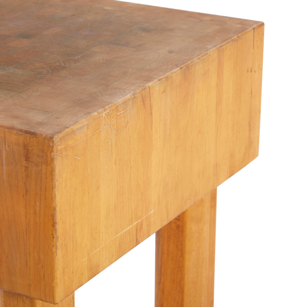 Wood Butcher Block Table