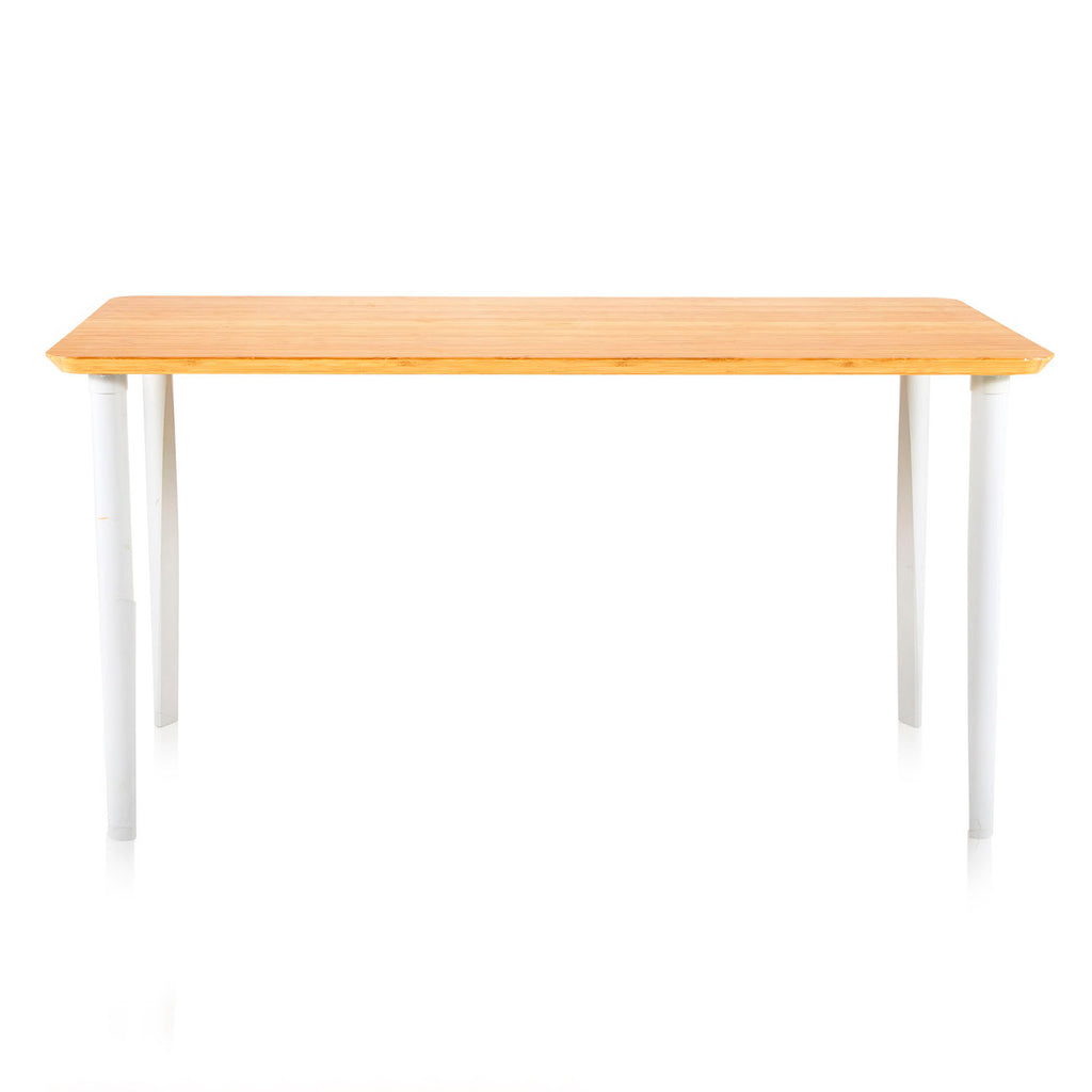 Lightweight White + Wood Desk Table