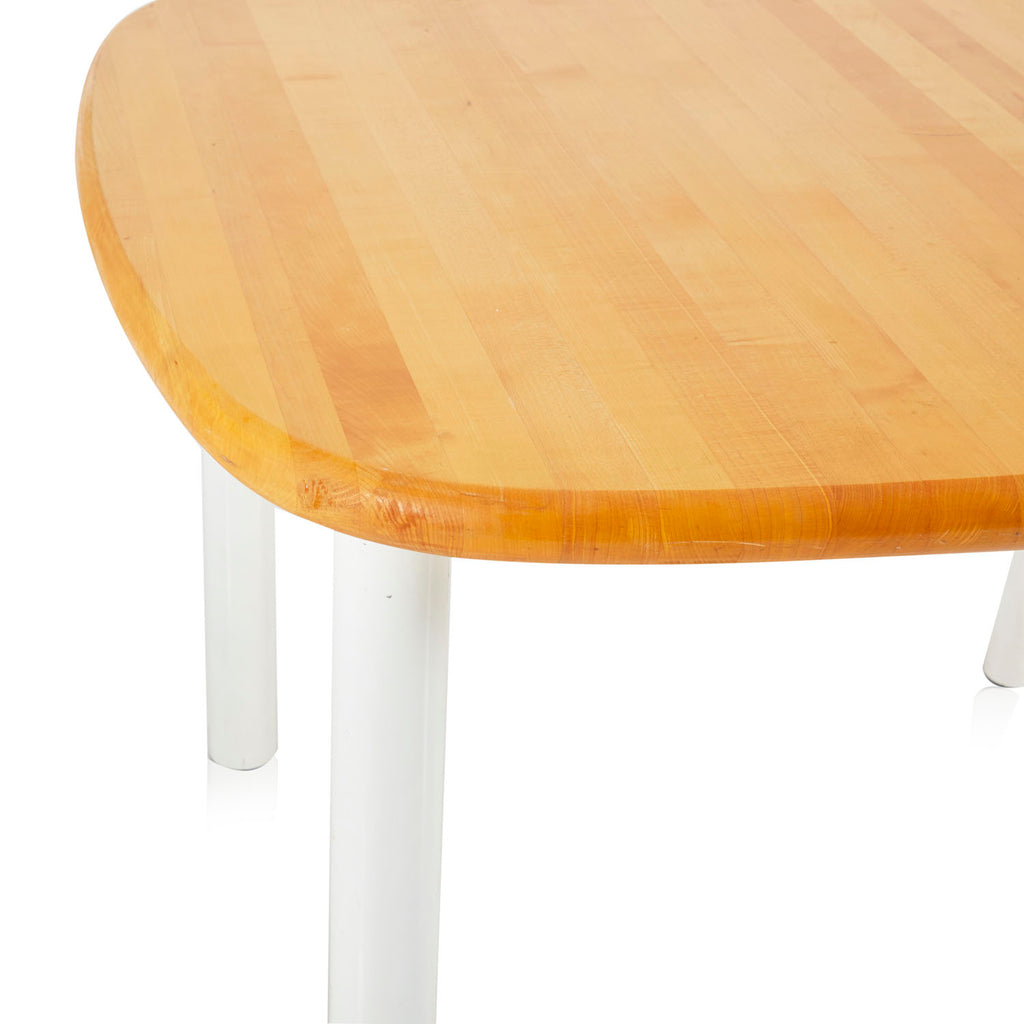 Wood & White Legged Kitchen Table