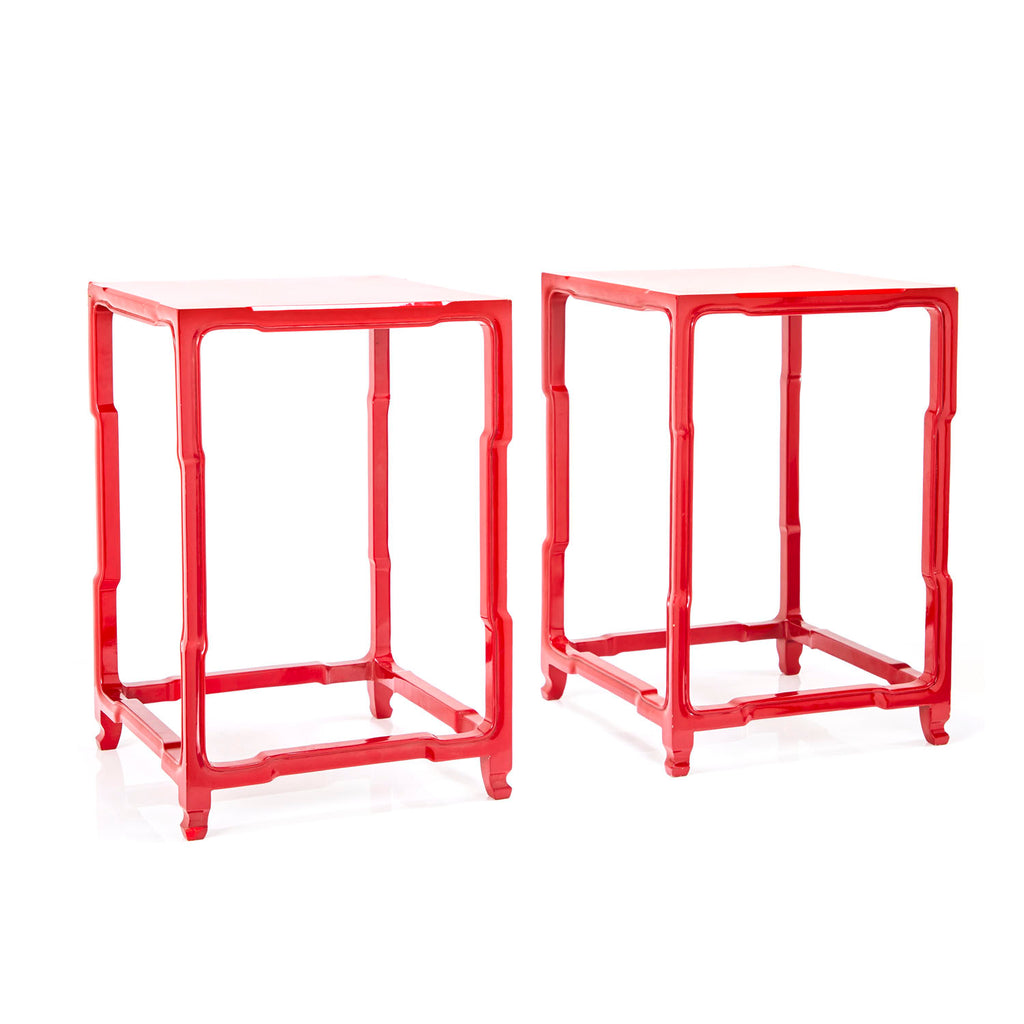 Red Chinese End Table