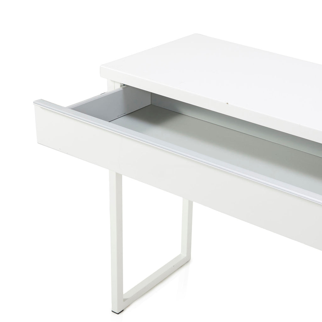 White Long Minimalist Console Table