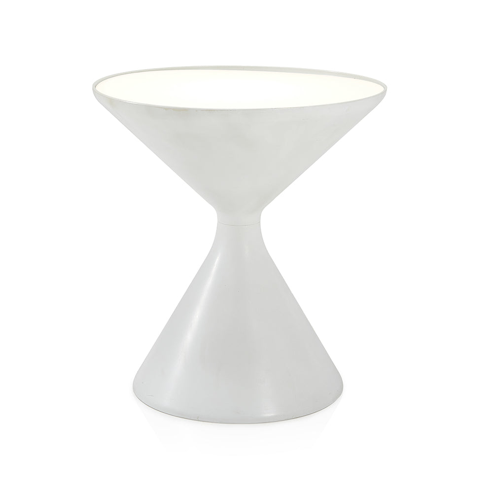 White Light-Up Side Table