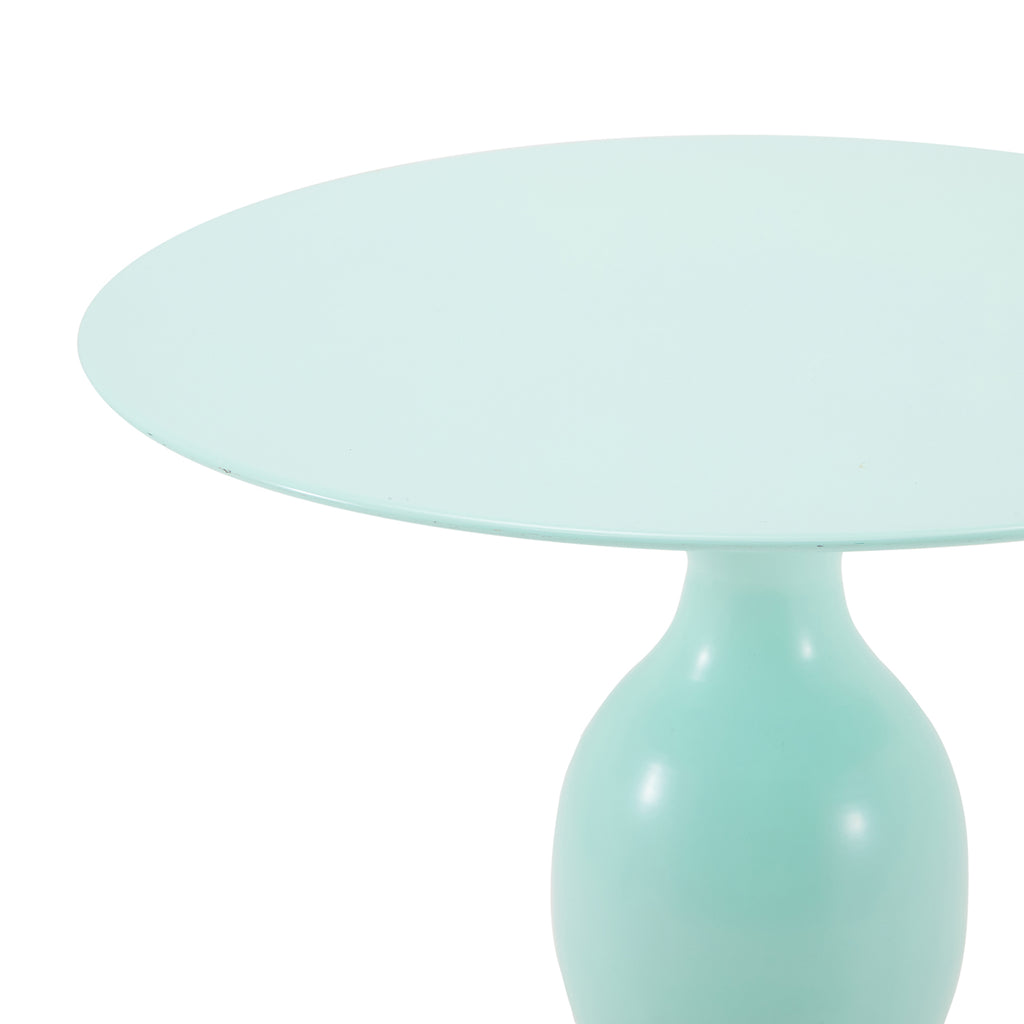Turquoise Hourglass Side Table
