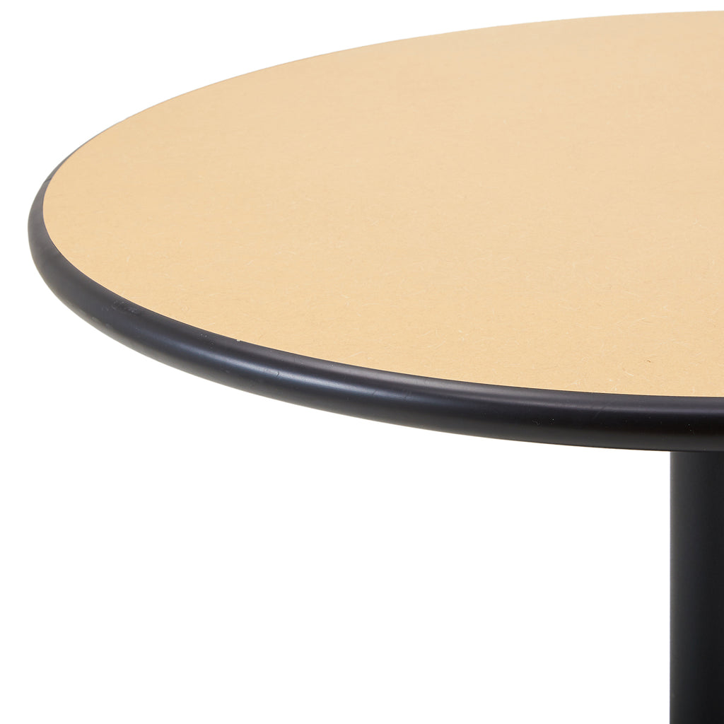 Round Black and Tan Kitchen Table