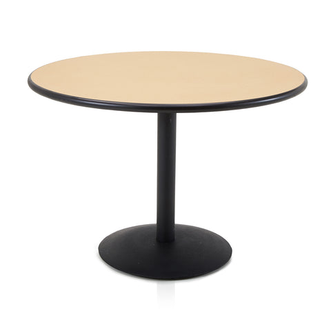 Round Black and Tan Kitchen Table
